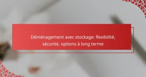 Déménagement avec stockage: flexibilité, sécurité, options à long terme