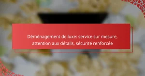 Déménagement de luxe: service sur mesure, attention aux détails, sécurité renforcée
